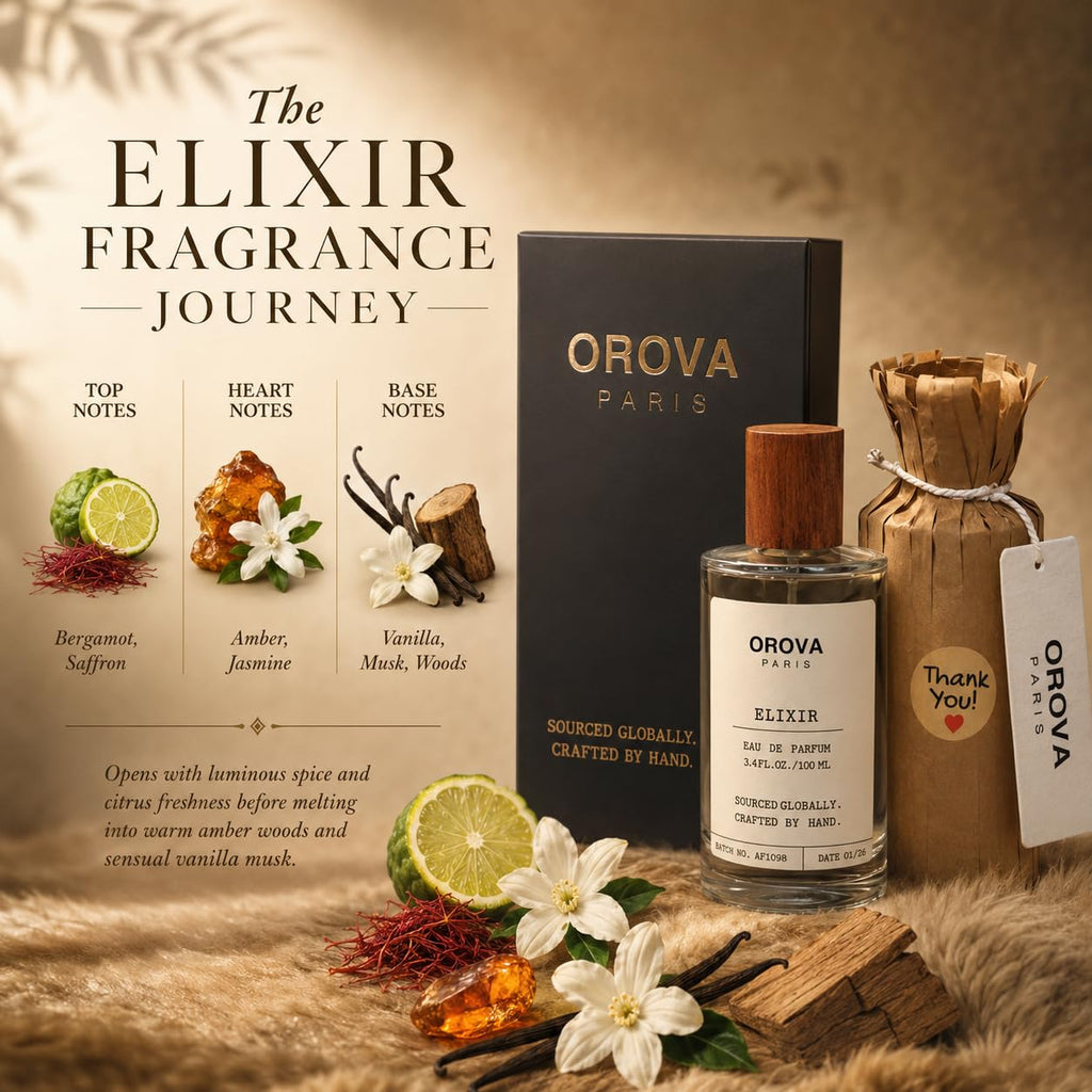 ORÖVA Paris Elixir Eau de Parfum – Strawberry Vanilla Gourmand Perfume with Sweet Berries, Soft Florals & Warm Musk – Long Lasting Unisex Luxury Fragrance, 3.4 fl oz (100 ml)