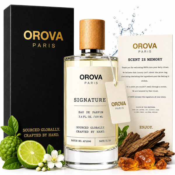 ORÖVA PARIS Signature Eau de Parfum for Women & Men – Warm Amber Woody Perfume with Bergamot, Patchouli & Musk, Long Lasting Luxury Unisex Fragrance, Premium Eau de Parfum, 3.4 Fl Oz (100 ml)