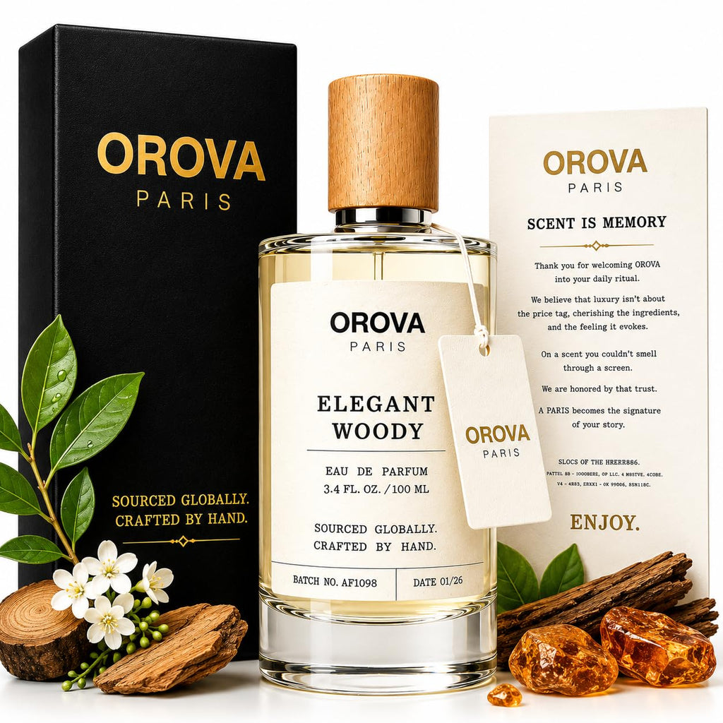 ORÖVA PARIS Elegant Woody Eau de Parfum for Women & Men – Warm Vanilla Perfume with Amber, Musk & Woody Notes, Long Lasting Luxury Unisex Fragrance, Premium Eau de Parfum, 3.4 Fl Oz (100 ml)