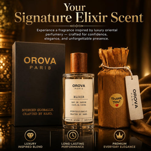 ORÖVA Paris Elixir Eau de Parfum – Strawberry Vanilla Gourmand Perfume with Sweet Berries, Soft Florals & Warm Musk – Long Lasting Unisex Luxury Fragrance, 3.4 fl oz (100 ml)