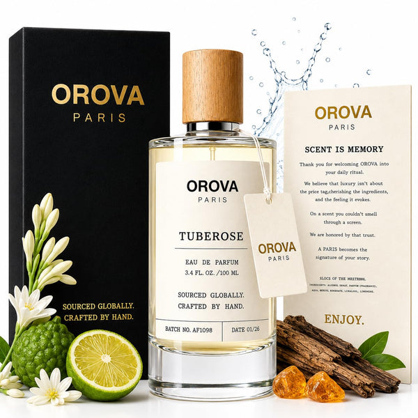 ORÖVA PARIS Tuberose Eau de Parfum for Women & Men – Luxury White Floral Perfume with Tuberose, Jasmine & Soft Musk, Long Lasting Unisex Fragrance, Elegant Niche Eau de Parfum, 3.4 Fl Oz (100 ml)