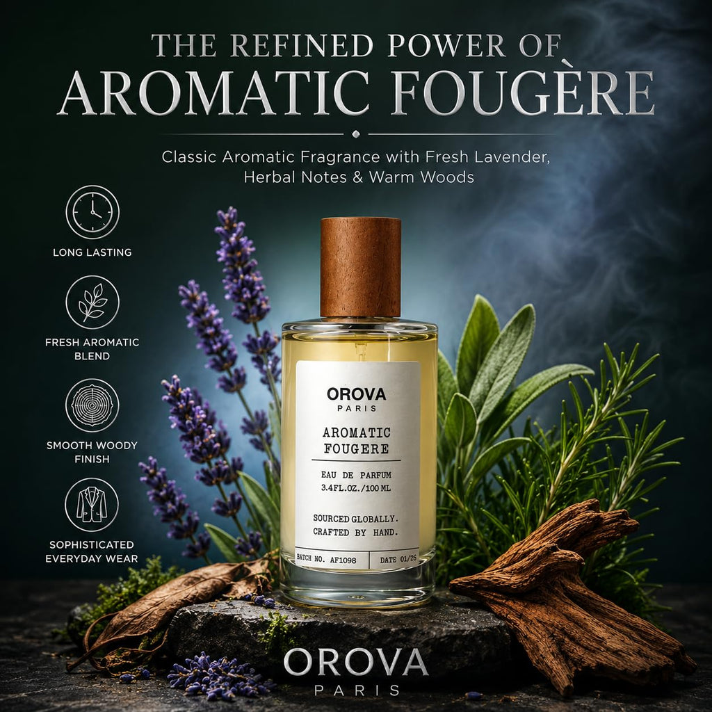 ORÖVA PARIS Aromatic Fougère Eau de Parfum for Men & Women, Fresh Lavender Perfume with Citrus, Woods & Musk, Long Lasting Unisex Fragrance, Clean Herbal Niche Scent, 100ml / 3.4 Fl Oz